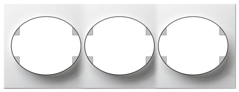 Рамка 3-постовая горизонтальная, серия TACTO, цвет альпийский белый - 5573.1 BL