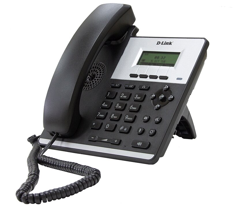 DPH-120SE/F2B VoIP Phone with PoE support, 1 10/100Base-TX WAN port and 1 10/100Base-TX LAN port.