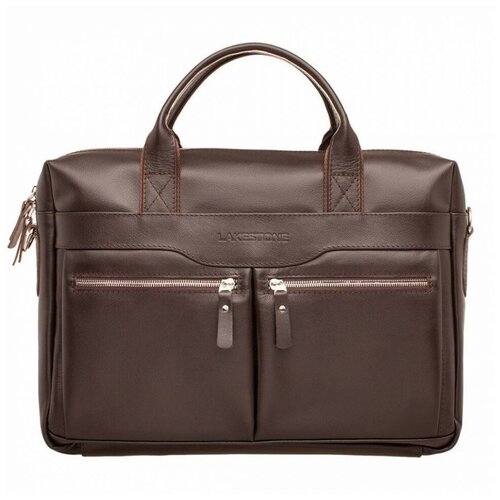 фото Мужская кожаная деловая сумка lakestone dorset brown 923316/br