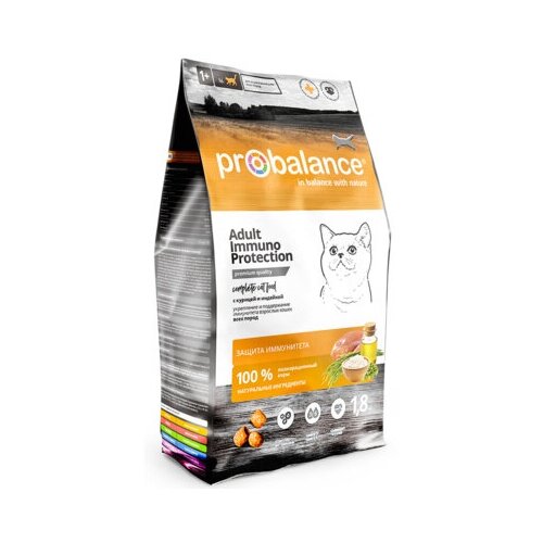 Probalance Сухой корм для кошек укрепление и поддержание иммунитета с курицей и индейкой 32 PB 652 0,4 кг 54840