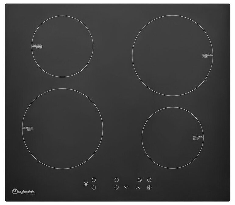 Варочная панель индукционная встраиваемая 4 конфорки BUFETT 640140, 7000 Вт