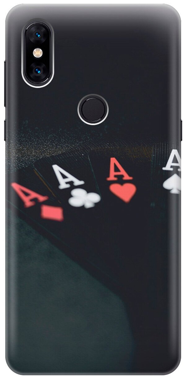 Силиконовый чехол на Xiaomi Mi Mix 3 / Сяоми Ми Микс 3 с эффектом блеска "Флеш-рояль"