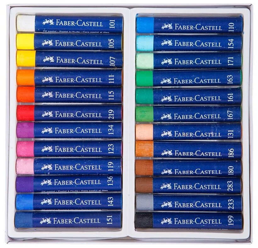Пастель масляная Faber-Castell Studio Quality набор цветов в картонной коробке 24 шт. - фото №9