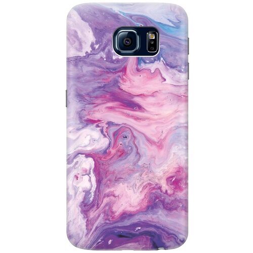 фото Силиконовый чехол на samsung galaxy s6 / самсунг с6 с принтом "purple marble" gosso