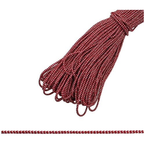 С1080 Шнур отд. плетеный с метанитом 2мм*30м (красный/серебро), 30 м