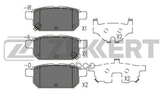 Комплект тормозных колодок ZEKKERT BS-2433 для Suzuki Swift IV SX4 Vitara