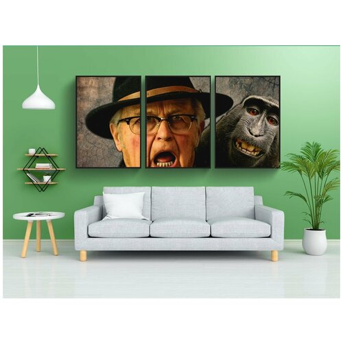 фото Набор модулных постеров для интерьера "портрет, смешные, капризный" 60x90 см. в тубусе, без рамки lotsprints