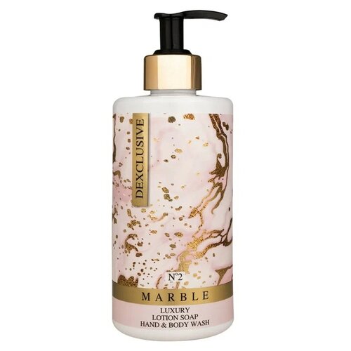 DexClusive Мыло жидкое Marble Luxury Lotion Soap Hand & Body Wash №2 парфюм, 400 мл, 400 г