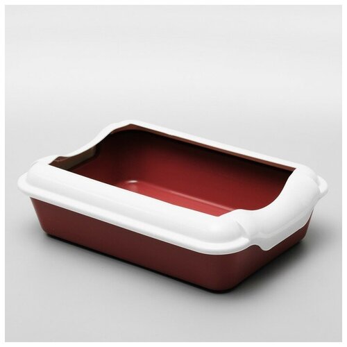 Пижон Туалет с бортом, 40 х 11 см, красный/темно-красный