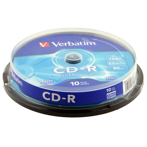 Диск CD-RVerbatim700Mb 52x Extra Protection, 10 шт. диск cd rverbatim700mb 52x extra protection 25 шт