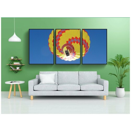 фото Набор модулных постеров для интерьера "горячий, воздуха, воздушный шар" 60x90 см. в тубусе, без рамки lotsprints