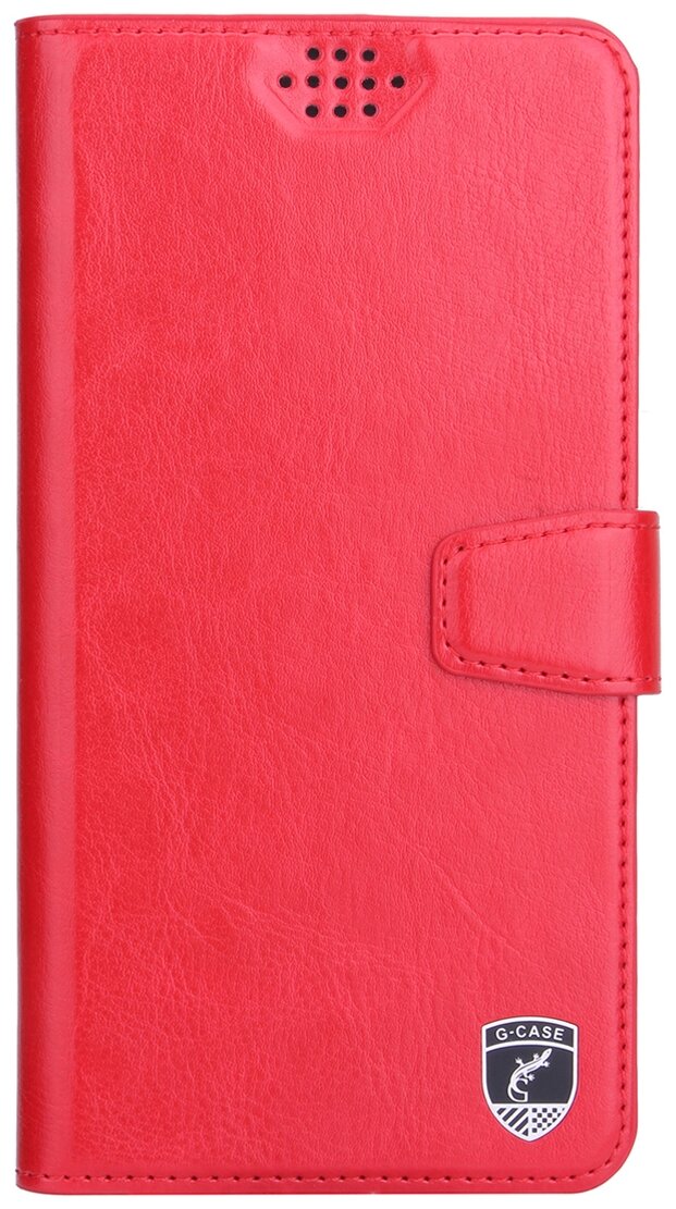 Универсальный чехол книжка G-Case Slim Premium XL для смартфонов с размером до 17х9см, красный
