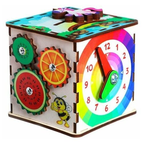 IWOODPLAY Бизикубик для детей «Развивающий куб»