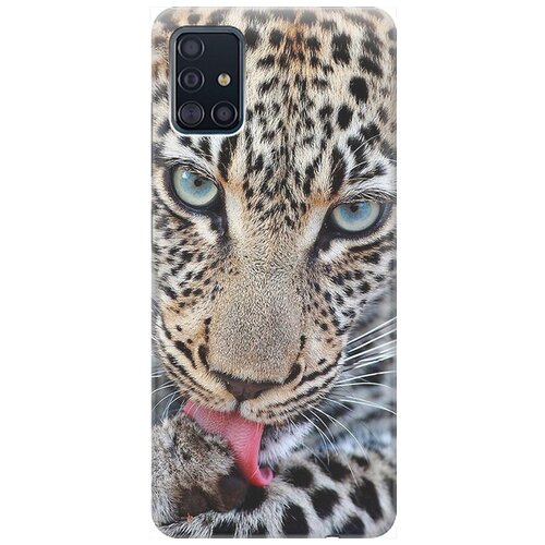 фото Ультратонкий силиконовый чехол-накладка для samsung galaxy a51 с принтом "леопард" gosso