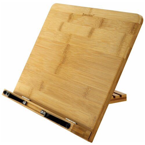 Купить Подставка для книг и планшетов большая бамбуковая BRAUBERG, 34×24 см, регулируемый угол