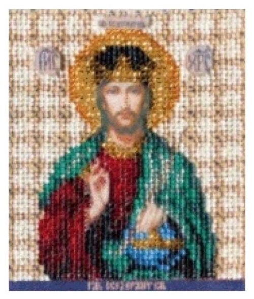 Чарiвна мить Набор для вышивания бисером Икона Господа Иисуса Христа 9 x 11 см (Б-1119)