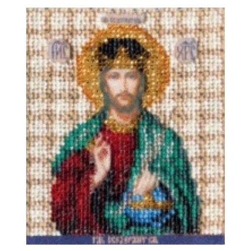Чаривна Мить Б-1119 Икона Господа Иисуса Христа Набор для вышивания 9 x 11 см Вышивка бисером