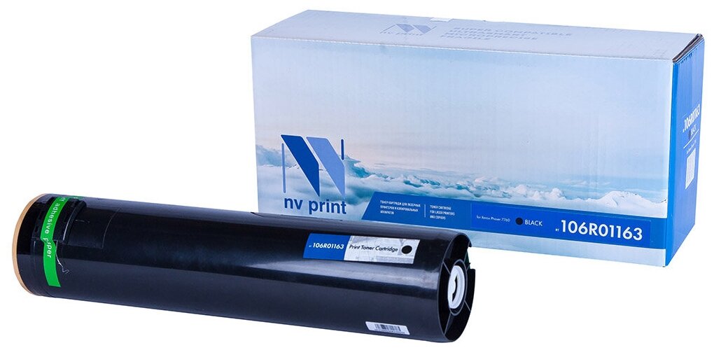 Тонер-картридж NV Print NV-106R01163Bk для Xerox Phaser 7760, Xerox Phaser 7760dn (совместимый, чёрный, 32000 стр.)