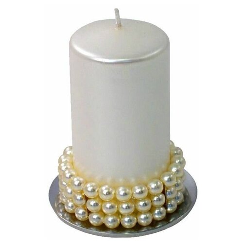 Мини-венок для свечи и декорирования жемчужная элегантность, эластичный, 5-7 см, Swerox L440-W2