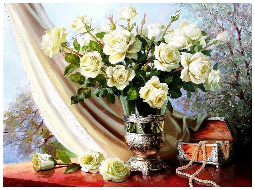 Постер на холсте Розы (Roses) №70 68см. x 50см.