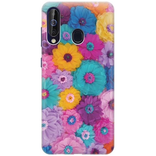 фото Силиконовый чехол на samsung galaxy a60 / m40 / самсунг а60 / м40 с принтом "бумажные цветы" gosso