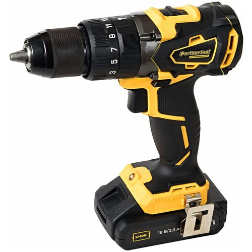 Дрель шуруповерт аккумуляторная Partnertool PCD-18BLI Проф серия 64 Нм 0-4000-1500 обмин кейс 899000₽