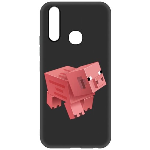 Чехол-накладка Krutoff Soft Case Minecraft-Свинка для Vivo Y17 черный чехол накладка krutoff soft case для влюбленных предсказание для vivo y17 черный