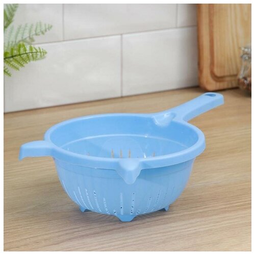 Альт-Пласт Дуршлаг кухонный, 1,6 л, d=19 см, цвет микс