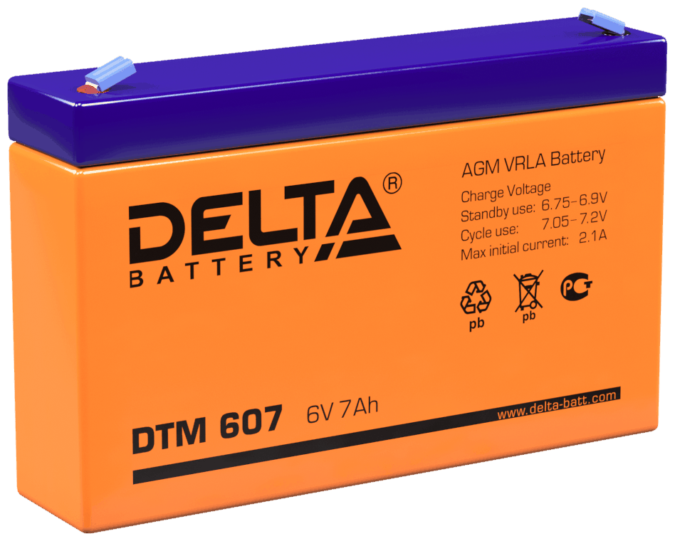 DELTA Battery DTM 607 6В 7 А·ч - фото №1