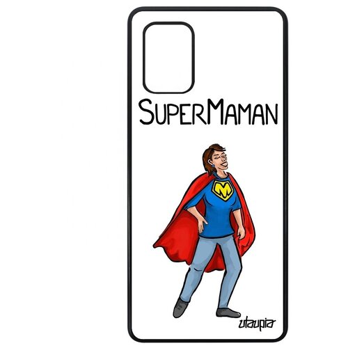 фото Защитный чехол на смартфон // galaxy a71 // "супермама" мамуля супергерой, utaupia, белый