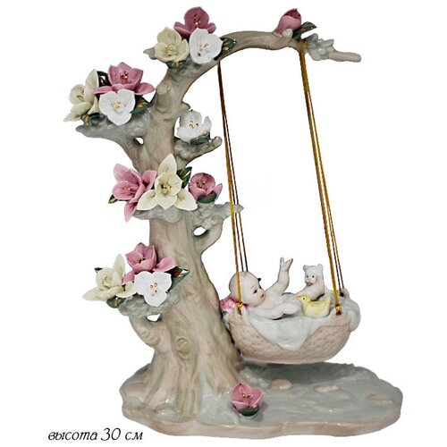 Статуэтка Младенец в колыбели 30см. в подарочной упаковке Фарфор 207-058 118-207-058