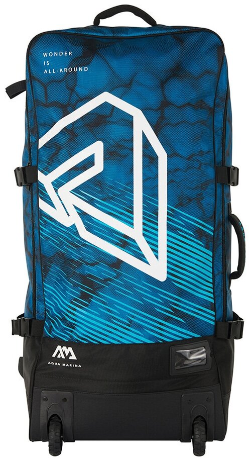 Сумка спортивная сумка-рюкзак Aqua Marina B0303635, 90 л, 40х90х25 см, бирюзовый, черный
