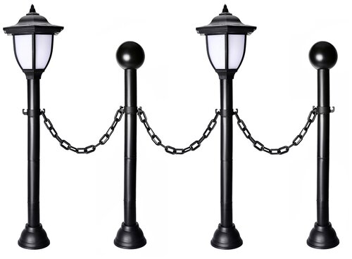 Uniel светильник садовый USL-S-181/PT720 LANTERN SET02 светодиодный, 0.2 Вт, цвет арматуры: черный, цвет плафона белый