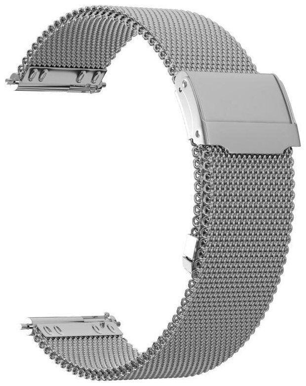 Ремешок стальной GSMIN Auri 22 для Huawei Watch GT 2 Pro (Серебристый)