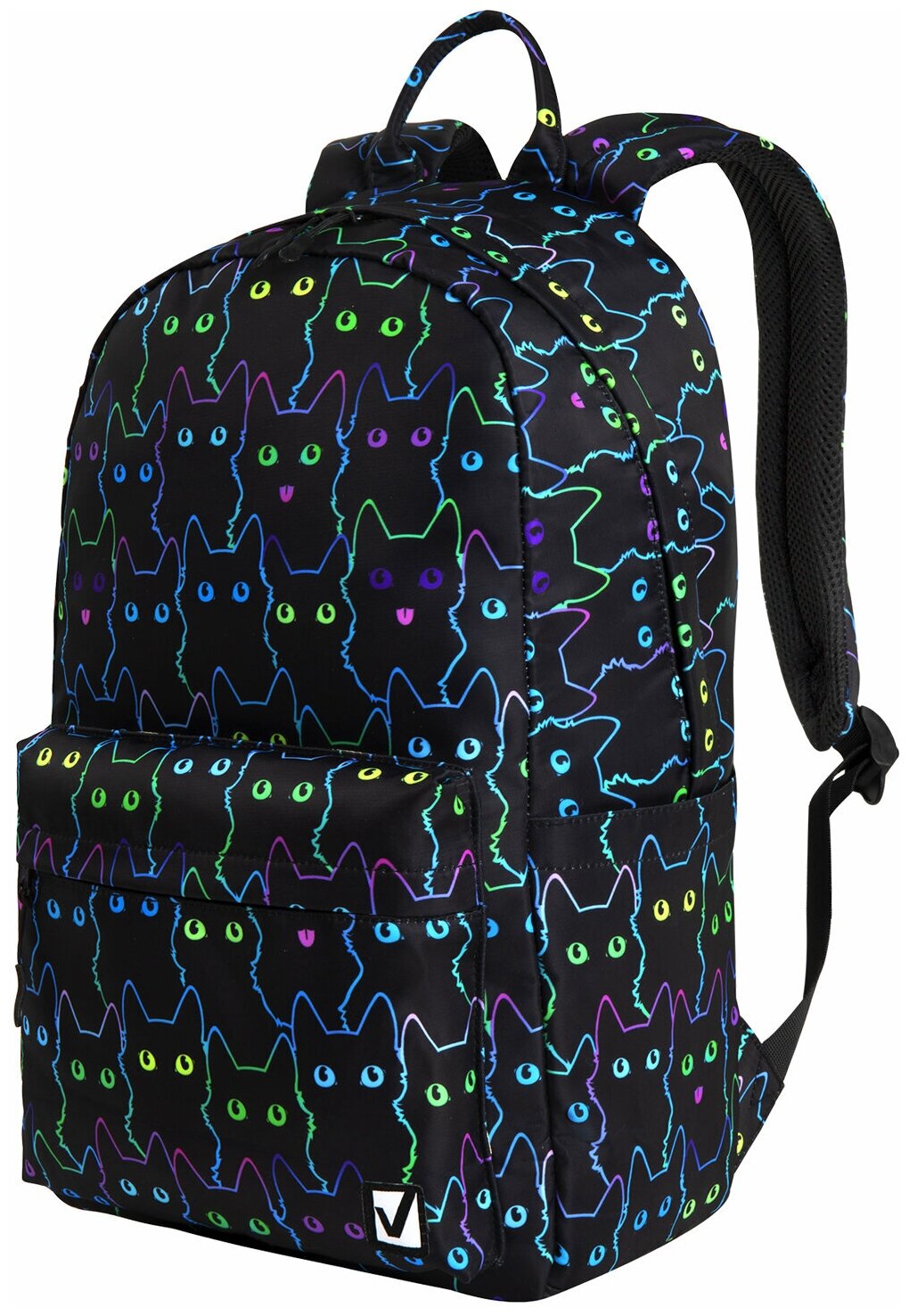 Рюкзак Brauberg Dream универсальный с карманом для ноутбука, эргономичный, Neon cats, 42х26х14 см, 270771