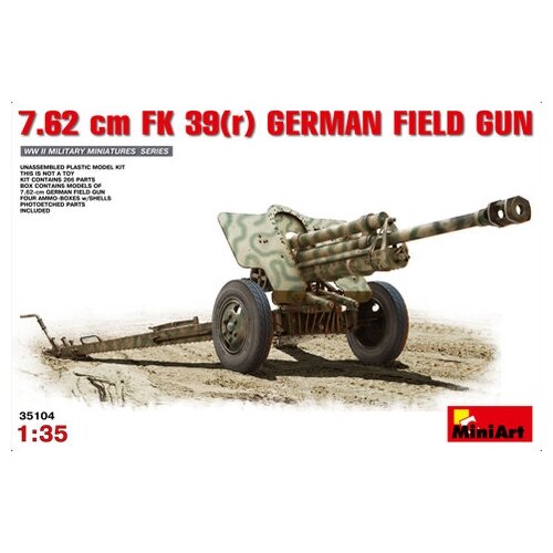 Немецкая полевая пушка 7,62см Fk 39(r) 1:35 35104 немецкая полевая пушка 7 62см fk 39 r 1 35 35104