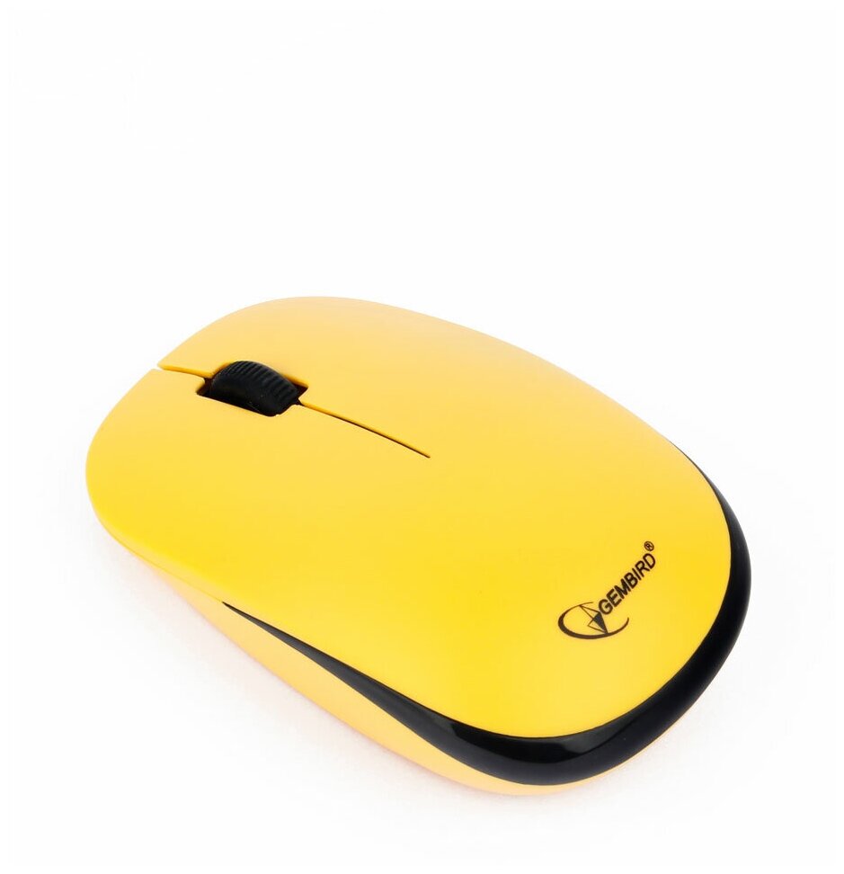 Клавиатура и мышь Wireless Gembird желтые, 2.4ГГц, 800-1600DPI, ретро-дизайн - фото №13