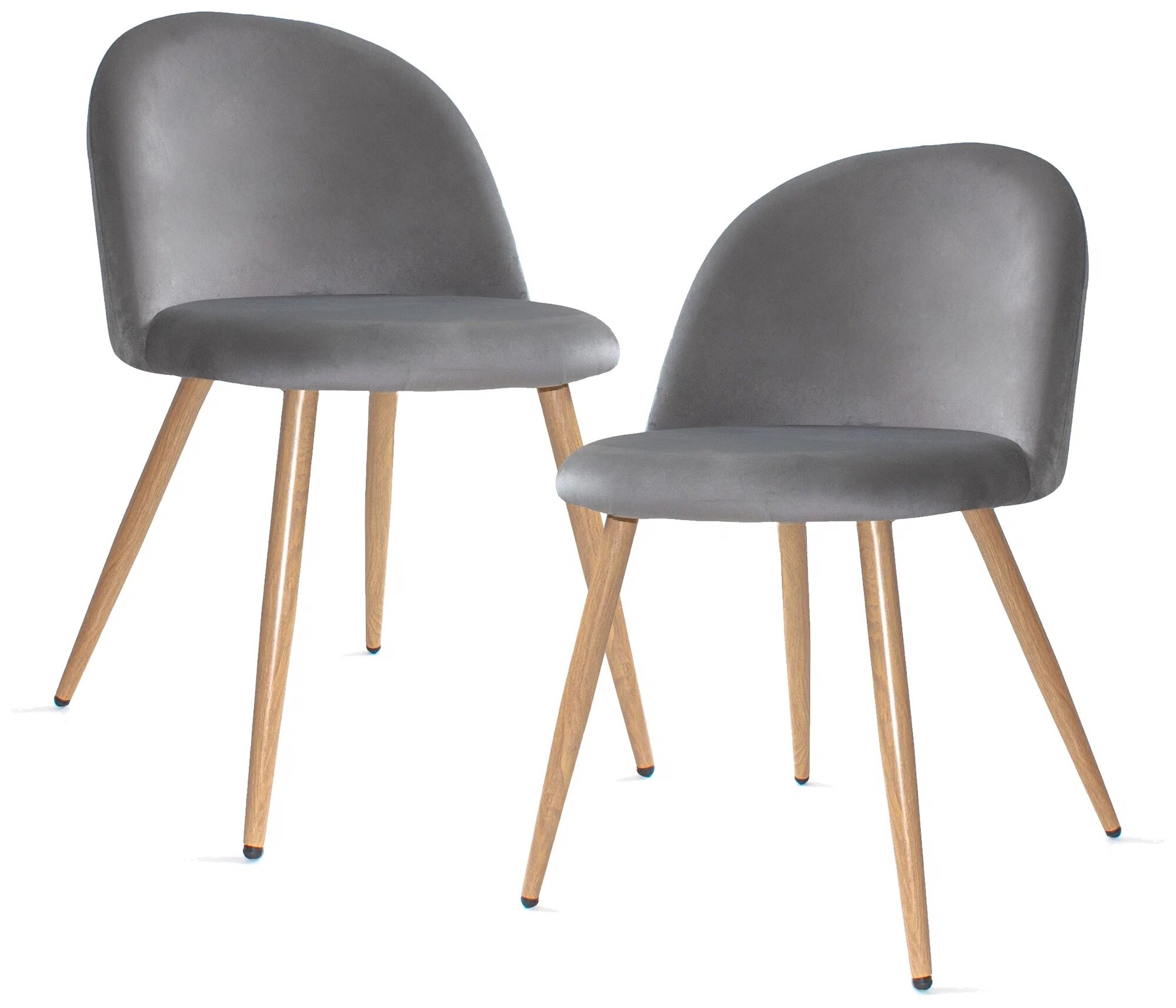 Комплект стульев для кухни Юпитер, текстиль, цвет: dark grey/бежевый 2 шт.