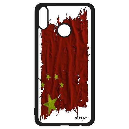 фото Ударопрочный чехол для телефона // honor 8x // "флаг китая на ткани" страна патриот, utaupia, белый