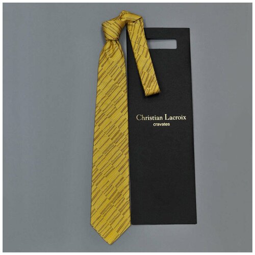 Оригинальный галстук из шелка с надписями Christian Lacroix 835428