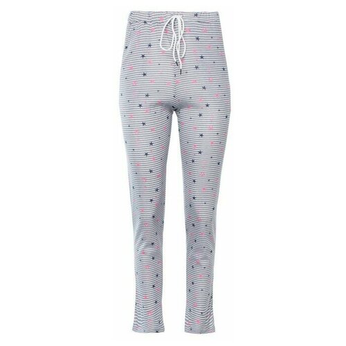 фото Брюки женские, цвет белый с серый полоской, размер 50 ohana market