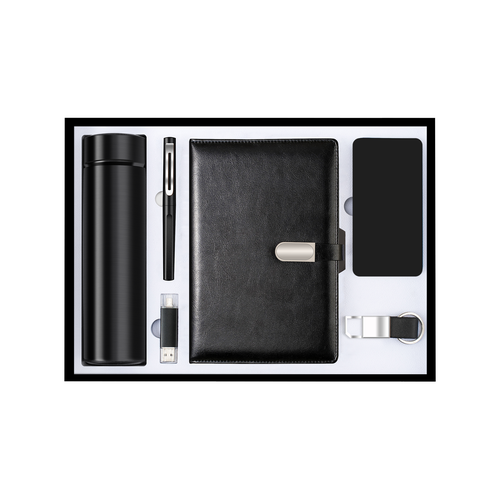 Подарочный бизнес набор: термос, ежедневник, флеш-накопитель USB, powerbank 10000mAh, ручка, брелок-открывашка