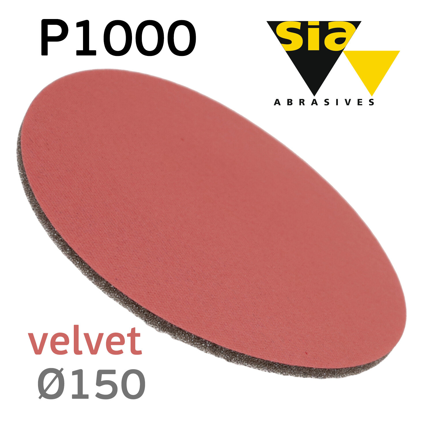 Абразивный диск на поролоне SIA velvet Р1000 (150мм) с липучкой