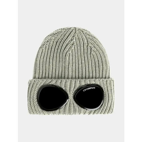 Шапка бини C.P. Company Extra Fine Merino Wool Goggle, размер Onesize, серый шапка c p company extra fine merino wool goggle beanie