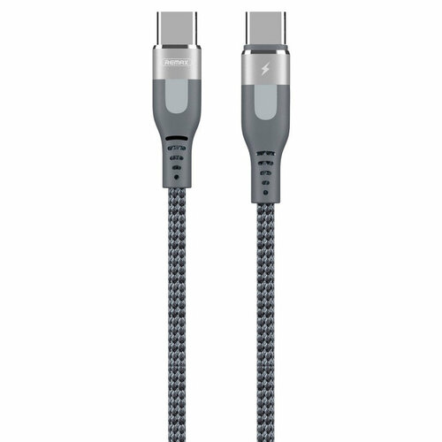 Кабель USB-C REMAX RC-151cc Super Type-C - Type-C, 4.5A, 1 м, серый кабель usb c remax rc 151cc super type c type c 4 5a 1 м серый