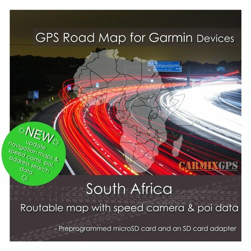 garmin oregon gpsmap astro nimh аккумуляторный блок cameronsino cs gma600sl Карта навигационная дорожная для Garmin устройств. Южная Африка на карте памяти MicroSD (2024) Carmix-GPS