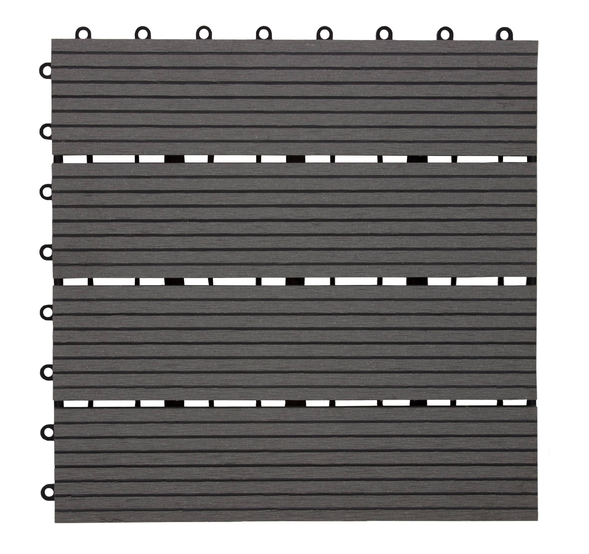 Садовая плитка ДПК 30x30 см темно-серый