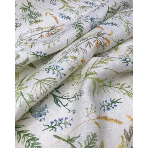 Ткань льняная Поляна с эффектом мятости 2 метра