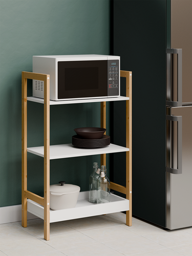 Изображение товара Стеллаж Libery Wood "отто", деревянный, 62 см x 37 см x 100см, белая/светло-коричневая