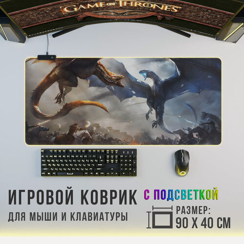Изображение товара Игровой коврик для мыши Game of Thrones с RGB подсветкой